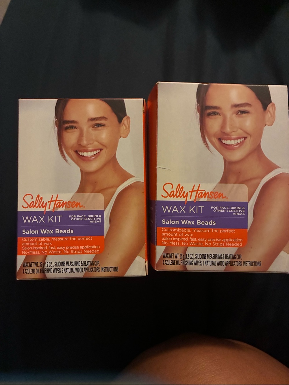 2x Sally Hansen Wax Kit with Wax Beads for Face and Bikini Sensitive Areas